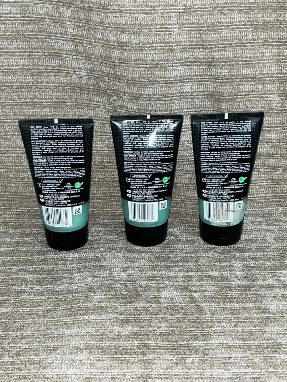 3 pack Irish Spring Signature hydrating face wash for men 5poz each tube New